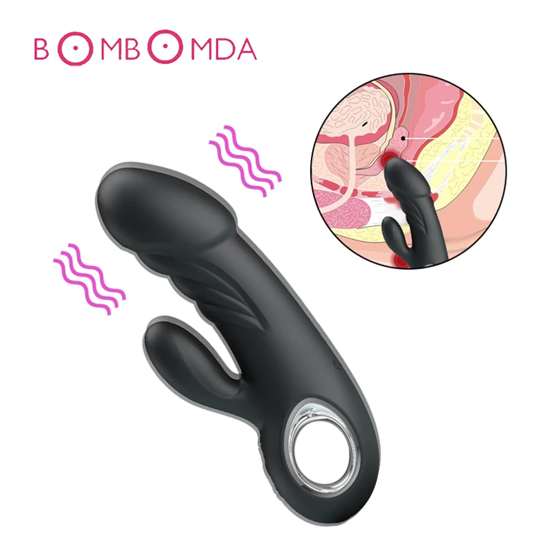 Double Motor G spot font b Dildo b font Vibrator Clitoris Stimulator Vaginal Massage Butt Vibrator