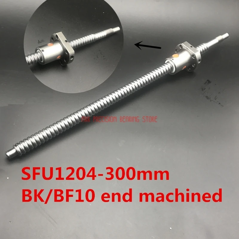 SFU1204 300mm Rolled BallScrew C7 with 1204 Flange Single Ball Nut BK/BF10 