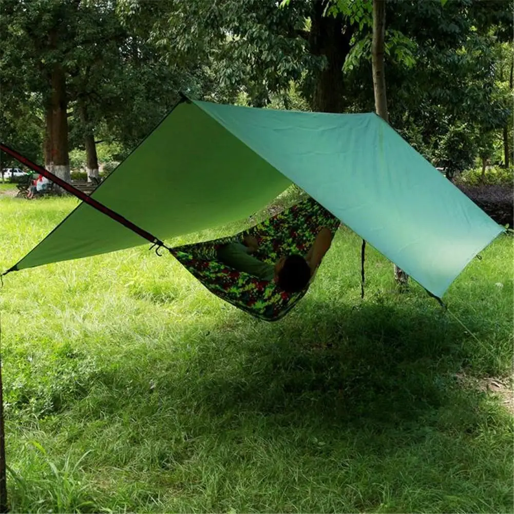 3x3 m للماء Sunproof لل المأوى الشمس 210 T البوليستر الحرير المغلفة المعطف القماش في الهواء الطلق متعددة الوظائف التخييم المظلة ظلة