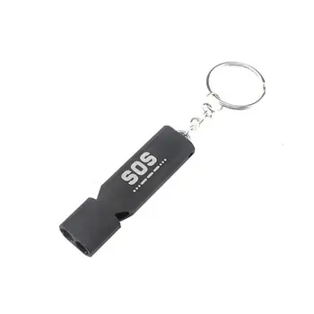 

Outdoors Portable Keychain Whistle Double Pipe Emergency Survival Whistle