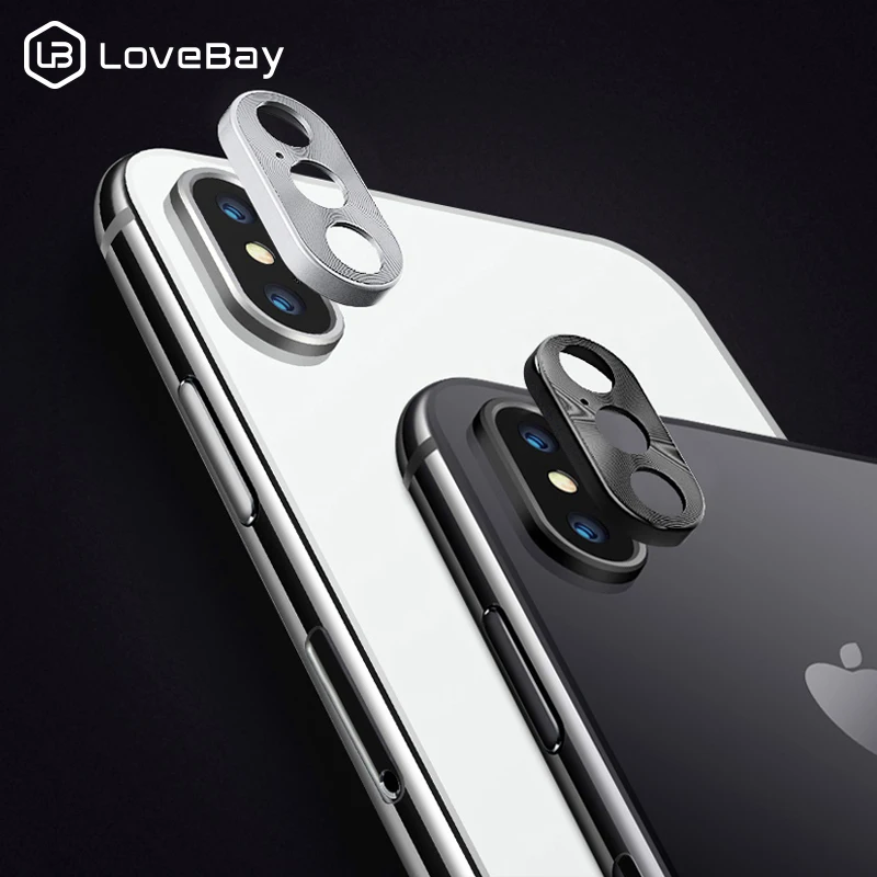 

Lovebay Camera Len Film Screen Protector For Iphone X XR XS Max 8 7 Plus Metal Mobile Phone Ring Rear Lens Protective Cover