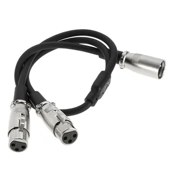 

CY 3pin XLR Audio Male To Dual XLR Female Audio Splitter Cable for Microphone 50cm