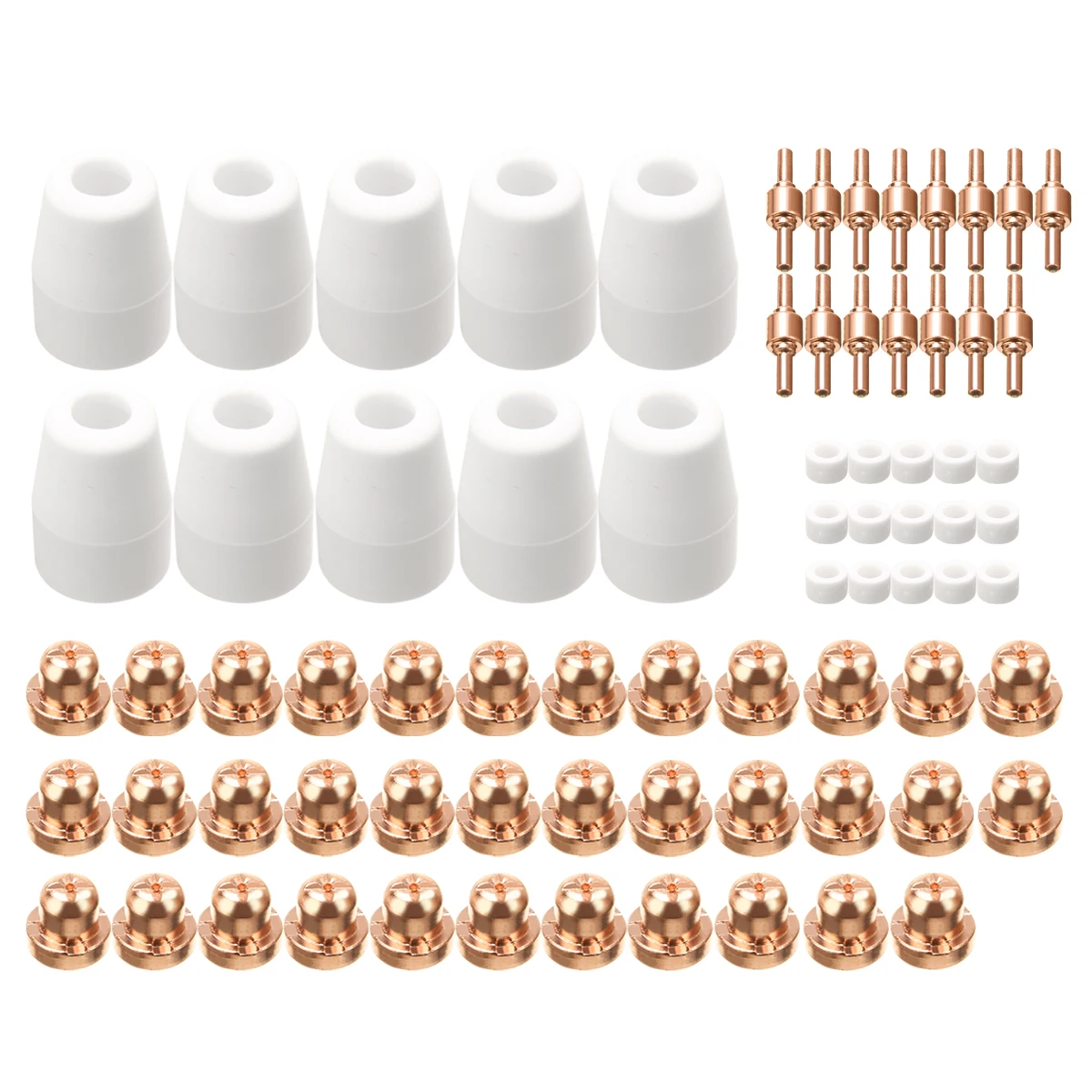 75pcs/Set Plasma Cutter Consumables Plasma Tips Nozzle Electrode for PT-31 LG-40 Plasma Cutting Torch CUT40 CUT50 75pcs/Set Plasma Cutter Consumables Plasma Tips Nozzle Electrode for PT-31 LG-40 Plasma Cutting Torch CUT40 CUT50