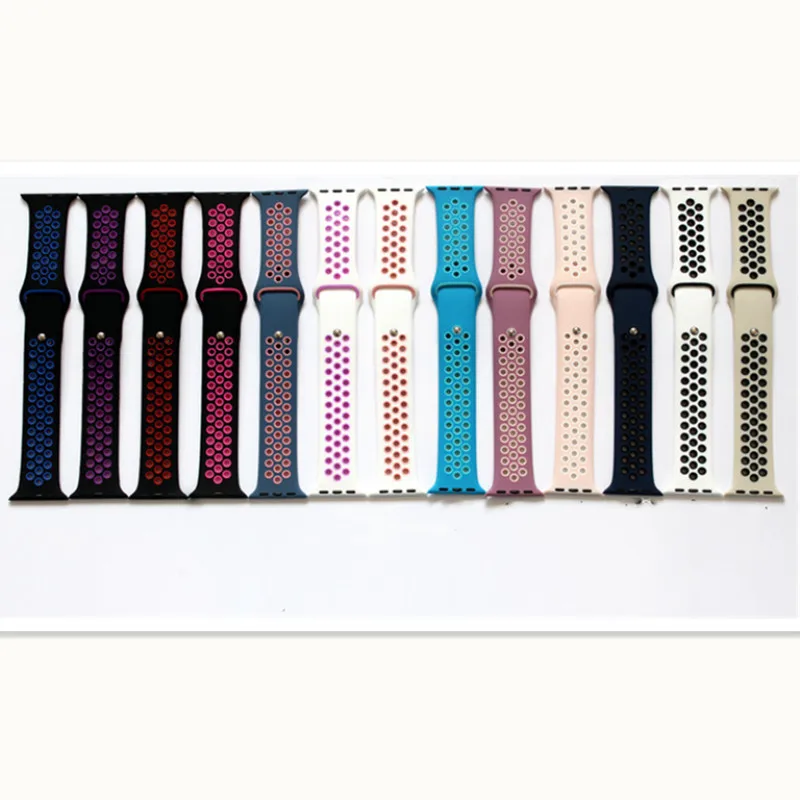 

Silicon Strap for Apple Watch Bracelet Soft Light Breathing 42mm Wristband for Men Women Colorful 38cm iwatch Sports Watchband