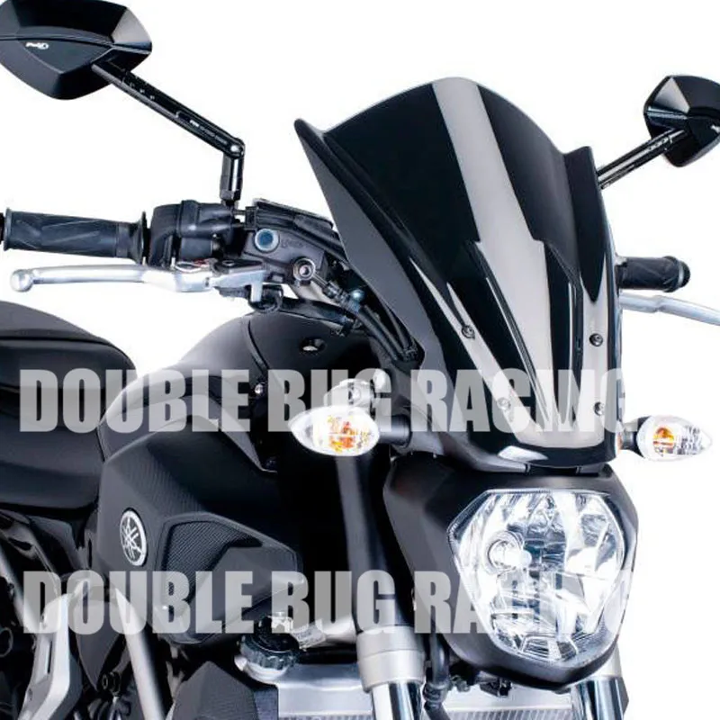 Аксессуары для мотоциклов MT07 2014 2017 черный козырек ветрового стекла Yamaha FZ07 MT 07 2015