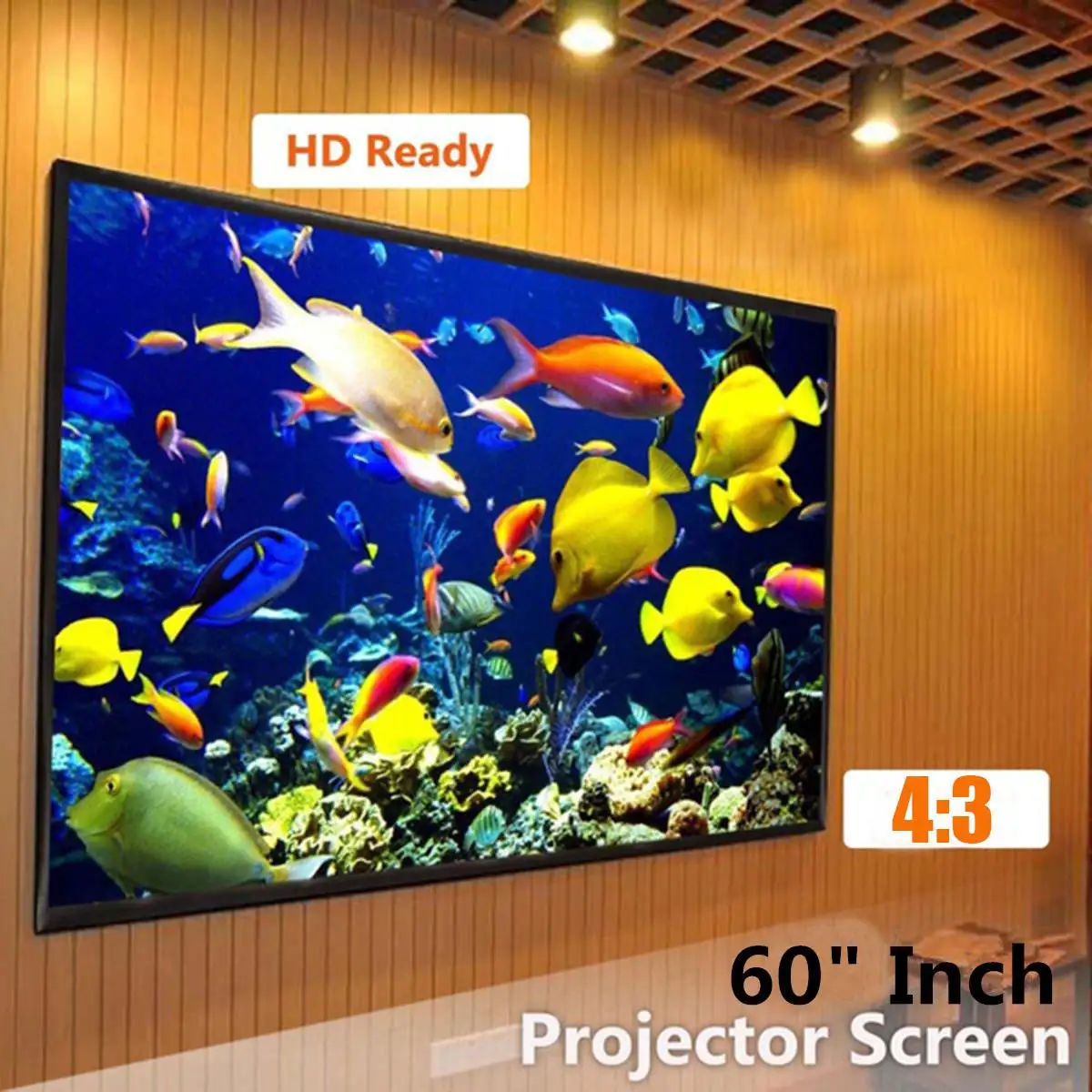 

60 inch HD Portable Foldable Projector Screen 16:9 Projection Screens With Screen Bag