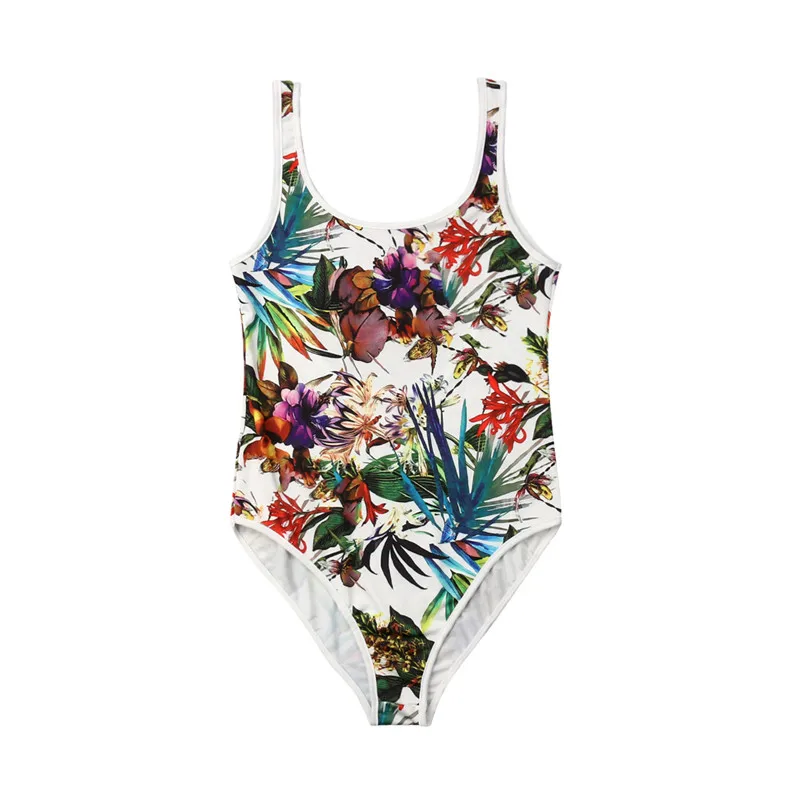 

2019 Summer Swimsuits Women Girls Kid Baby Family Matching Animal Floral Print Cute Bathing Suit One Piece Swimwear Beach Suits