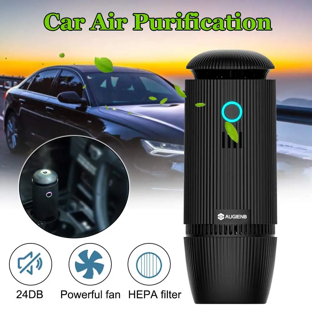

Onever Car Air Purifier 5V Negative Ions Air Cleaner Ionizer Air Freshener Auto Mist Maker Pm2.5 Eliminator Cup Car Charger