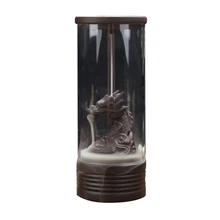 CNIM горелка для благовоний с горячим обратным потоком с акриловой защитной крышкой керамический Дракон держатель для благовоний для домашнего декора курильница