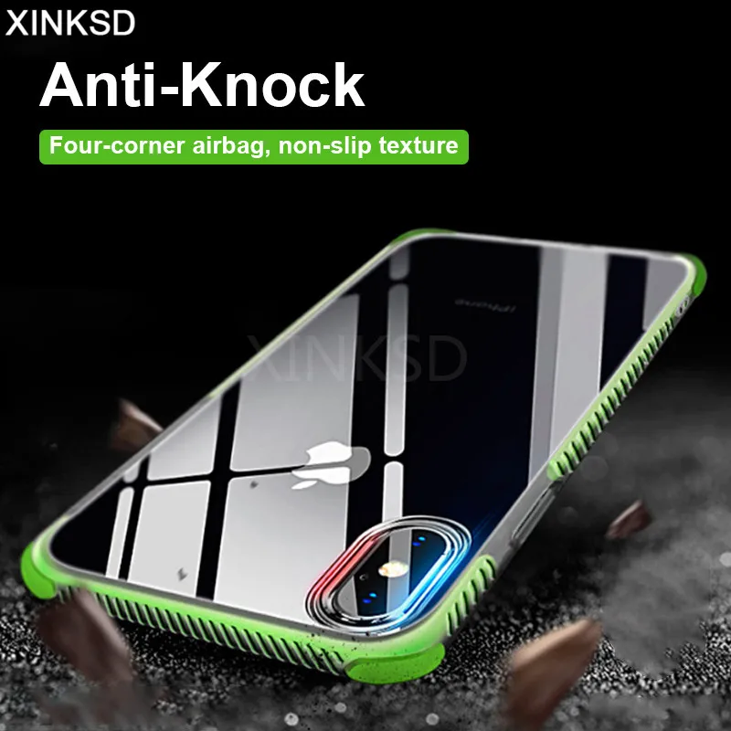 

Shockproof Armor Phone Case for iPhone 7 8 6 S 6S 360 Degree Protection Soft TPU + PC 2 IN 1 Case For iPhone XS MAX XR X Cover