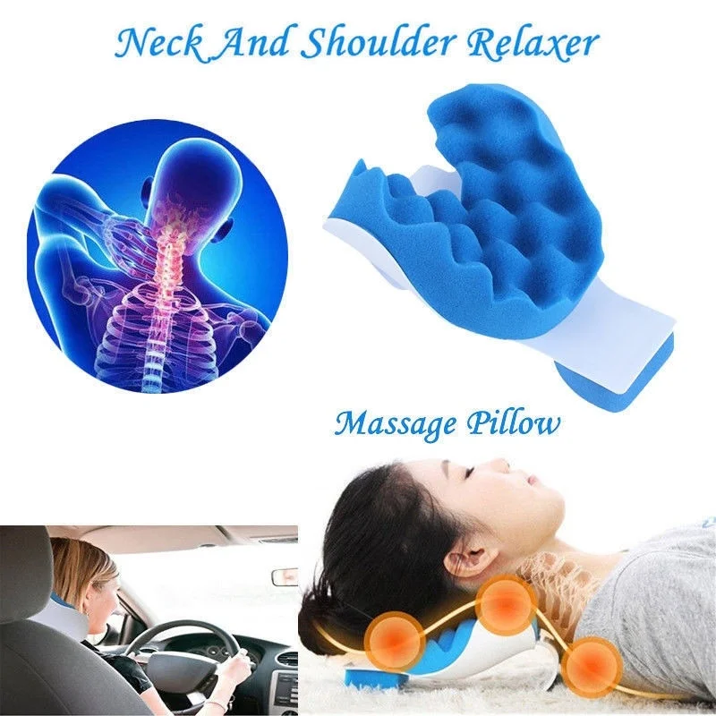 Подушка для поддержки шеи, подушка для путешествий, облегчающая шею, плечо, расслабляющее устройство для мышц, тяговое устройство для облегчения боли, выравнивание шейного отдела позвоночника