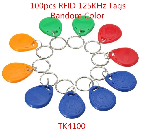 

100pcs Rfid Tag 125Khz Proximity RFID Card Keyfobs Access Control Smart Card 8 Colors Free Shipping