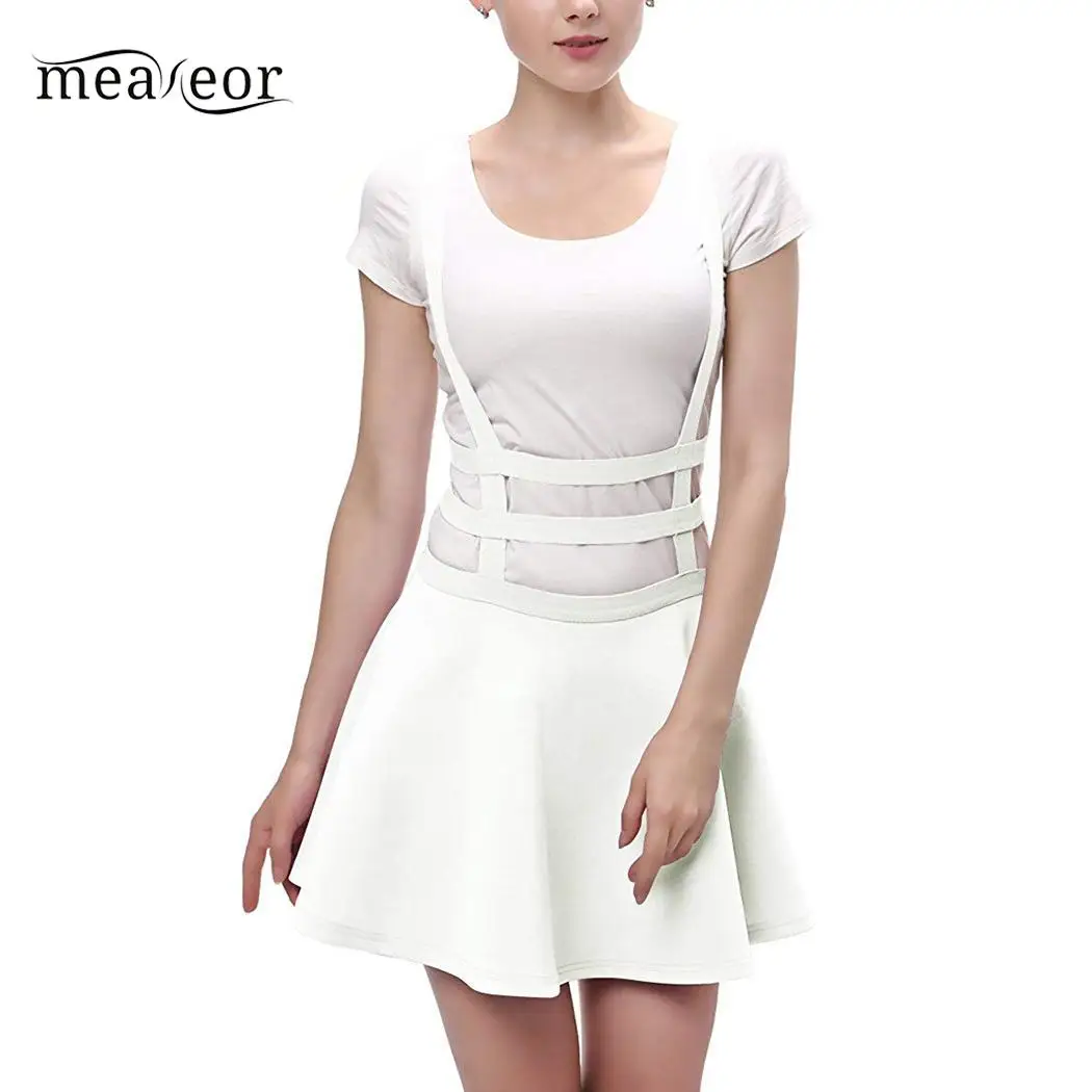 Для женщин Повседневное Твердые выдалбливают эластичный пояс Лето Высокие подтяжки выше колена, мини юбка