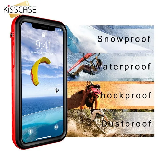 

KISSCASE Waterproof Phone Case For iPhone X XR XS Max Under Water Case Full Protection Cover For iPhone 8 7 6 6s Plus Cases