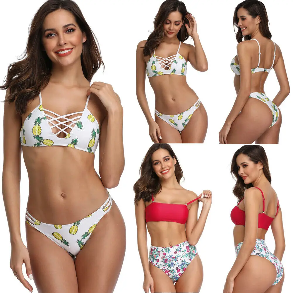 

Hirigin Brand Sexy Bikini 2019 Swimwear Women Beachwear Monokini Set Swimsuit Beachwear Swimwear Push Up Brazlian Bra Bathing
