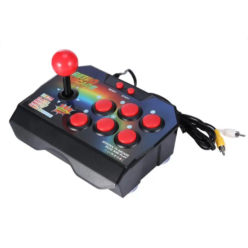 Arcade Joystick Game Controller AV Plug Gamepad Console w/ 145 Games for TV