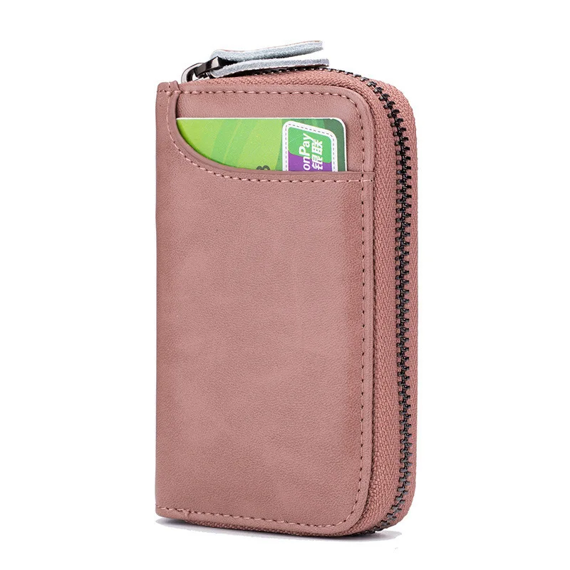 

Fashion Genuine Leather Car Key Wallets Key Holder Credit Card Housekeeper Keys Zipper Organizer Keychain Case Bag Key Pouch