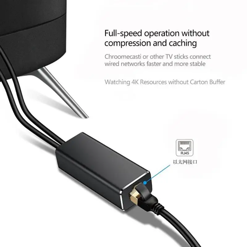 ALLOYSEED JP-S7 Ethernet-адаптер для микро-флеш-накопителя USB RJ45 10/100 Мбит сетевой карты для пожарных ТВ карты Chromecast