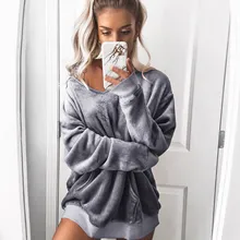 Женский пуловер, сексуальный Свободный Топ для сна, Зимняя Теплая Бархатная домашняя одежда для сна, милая розовая свободная Ночная Пижама