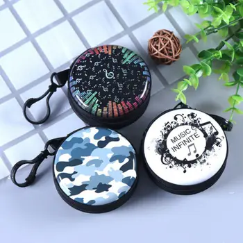 

2019 Cute Round Women Girl Coin Purse Portable Mini Wallet Purse Zip Coin Bags Earphone Case