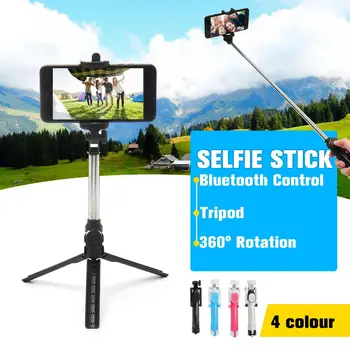 

Extendable Handheld Selfie Stick Monopod bluetooth Shutter Mini Live Tripod Phone Holder Stand Mount For iPhone X Smart Mobile P