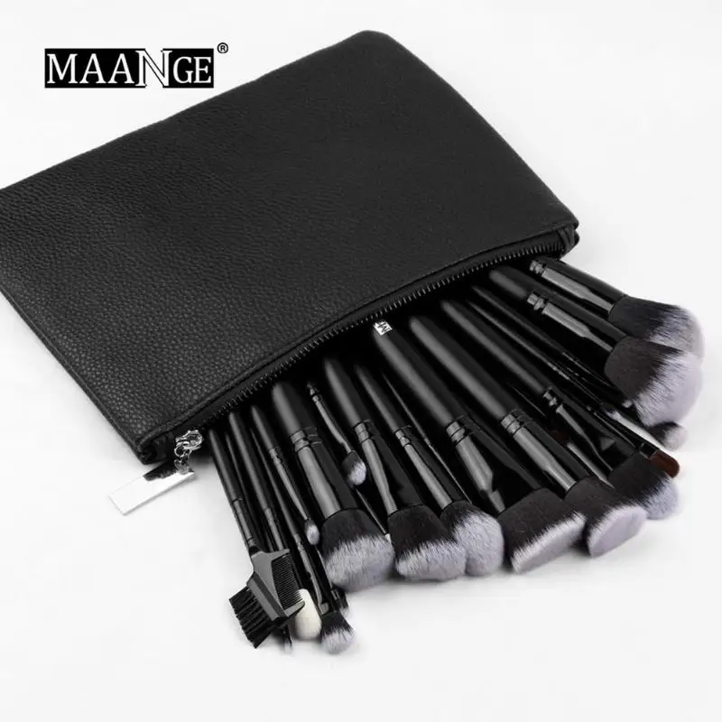 

27pcs/set Black Makeup Brushes Set Cosmetic Foundation Powder Blush Eye Shadow Lip Blend Make Up Brush Tool Kit Maquiagem