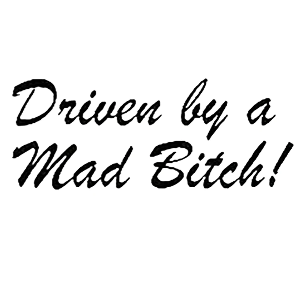 

15*6cm Driven By A Mad Bitch Car Bumper Sticker Funny Drift Jdm Vinyl Wall Art Cute And Interesting Fashion Sticker Decals