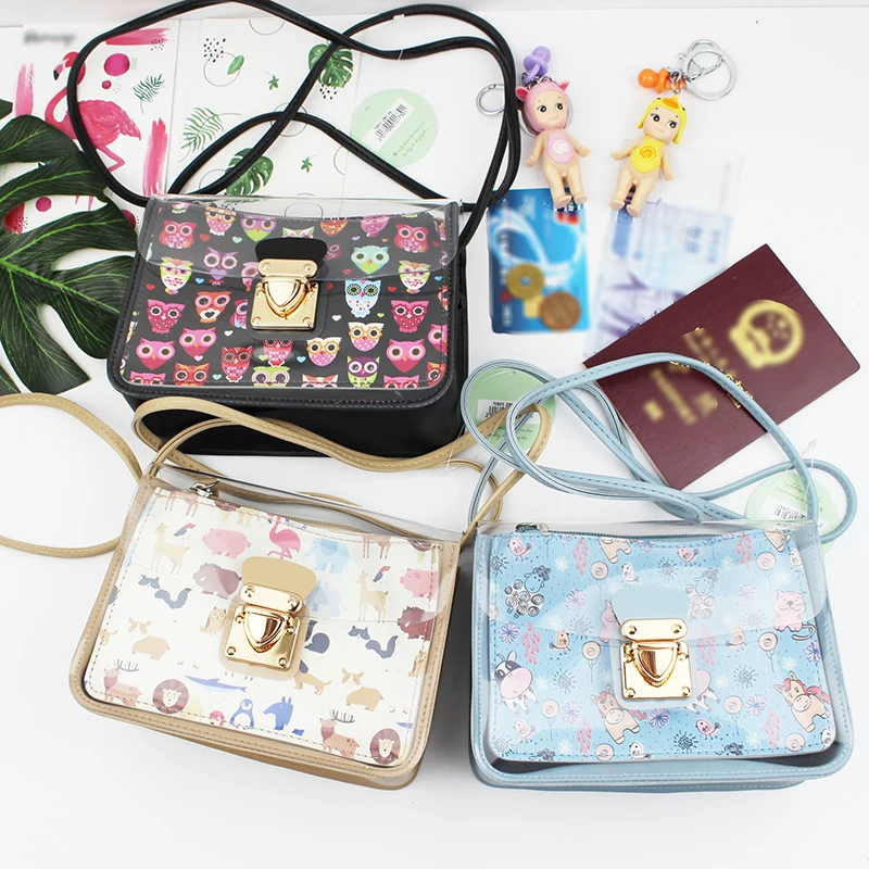 Youda PVC Material Ladies Messenger Bag Korean Version of the Cartoon Cute Coin Purse Mobile Phone Fashion Shoulder Bags | Багаж и сумки