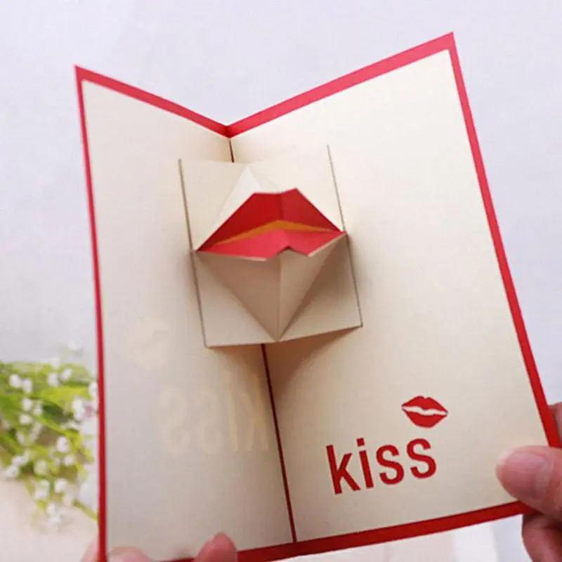  3D Pop Up Cards Handmade Romantic Greeting Card Birthday Blessing Postcard Aniversary Valentine's D - 32970063609