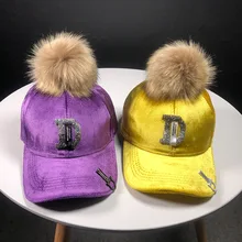 Женская зимняя бейсбольная кепка леди теплый бархат бейсбольная кепка D письмо Мода Письмо Теплый черный Chapeu cap ell Gorras