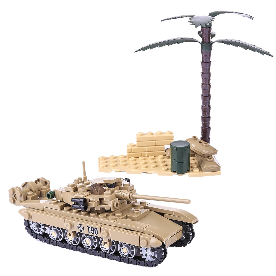 

DIY Small Particle Building Block T90 Tank Model Children Puzzle Assemble Toy For 100% Building Block Brands Figure Kid Toy Gift