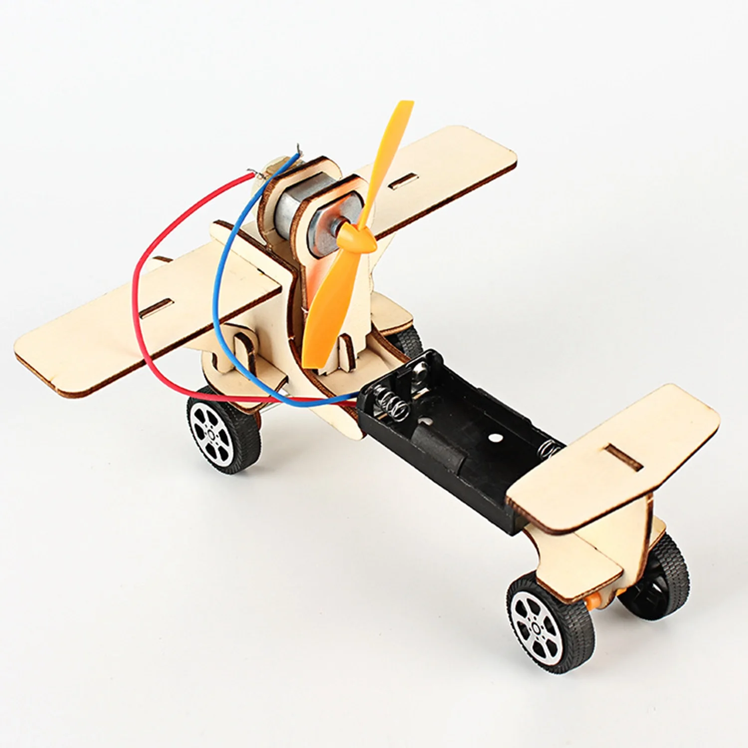 Дети Diy Электрический деревянный гоночный автомобиль собранные Пазлы научный