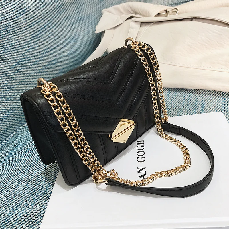 

Luxury Brand Crossbody Bags Women 2019 Fashion Quality PU Leather Female Designer Handbags Ladies Chain Shoulder Messenger Bag