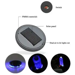 1 шт.. Солнечная энергия Подставка под кружку водостойкая Нескользящая кружка держатель интерьера украшения атмосфера светодиодный
