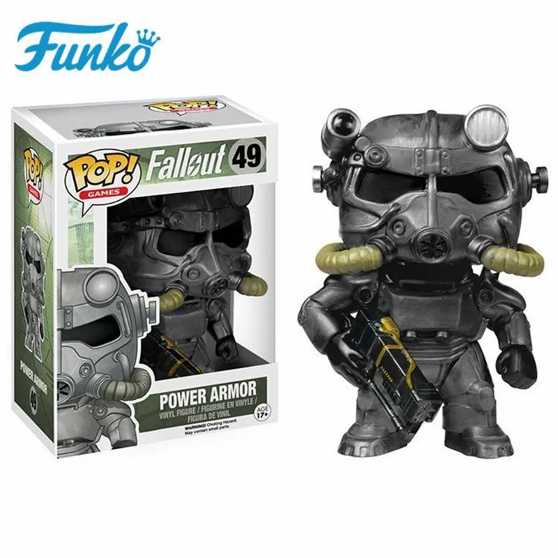 Игровые головки Funko Pop Fallout #47 Vault Boy #49 Power Armor фигурки героев фильмов|Игровые и