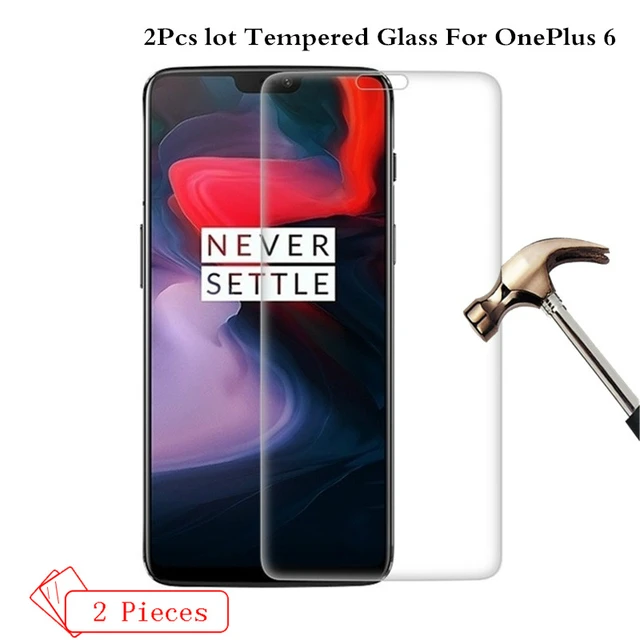 Cheap 2 Piece 9H Tempered Glass For Oneplus 6 Screen Protector 1+6 Mobile Phone Snapdragon 845 Oneplus6 Film On Toughened Case