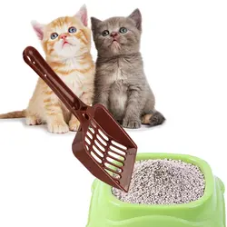 Случайный цвет 1 шт совок для уборки наполнителя кошачьего лотка пластиковый ковш собака совки для корма случайный цвет Pet Cleanning инструмент