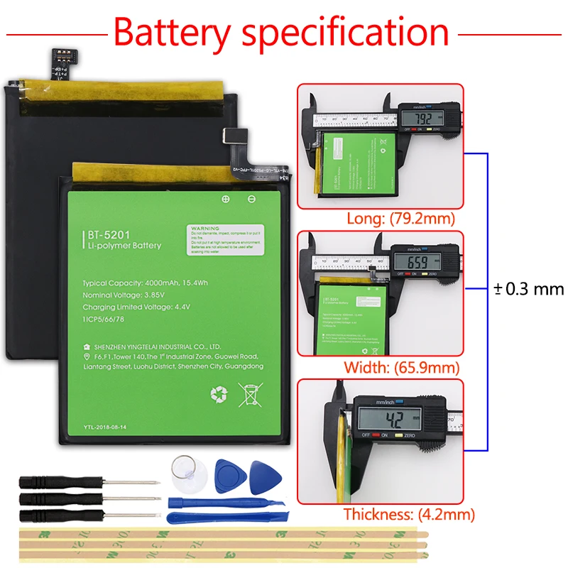 BT-5201 батарея для LEAGOO power 2 Pro Замена высокого качества большая емкость 4000 мАч Резервное копирование Bateria смартфон с инструментами