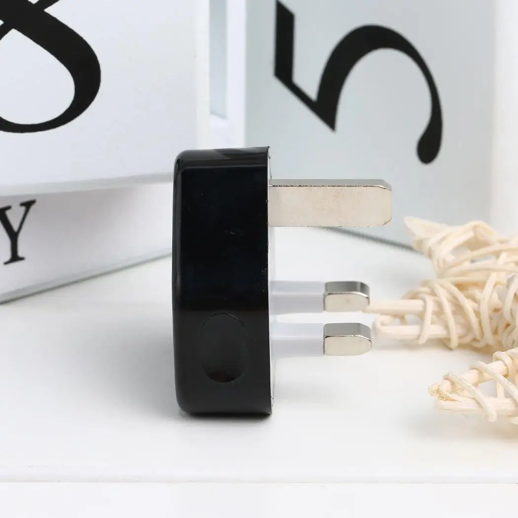 Новый USB Великобритании настенный штекер зарядки 1000mA адаптер 220 В для черный