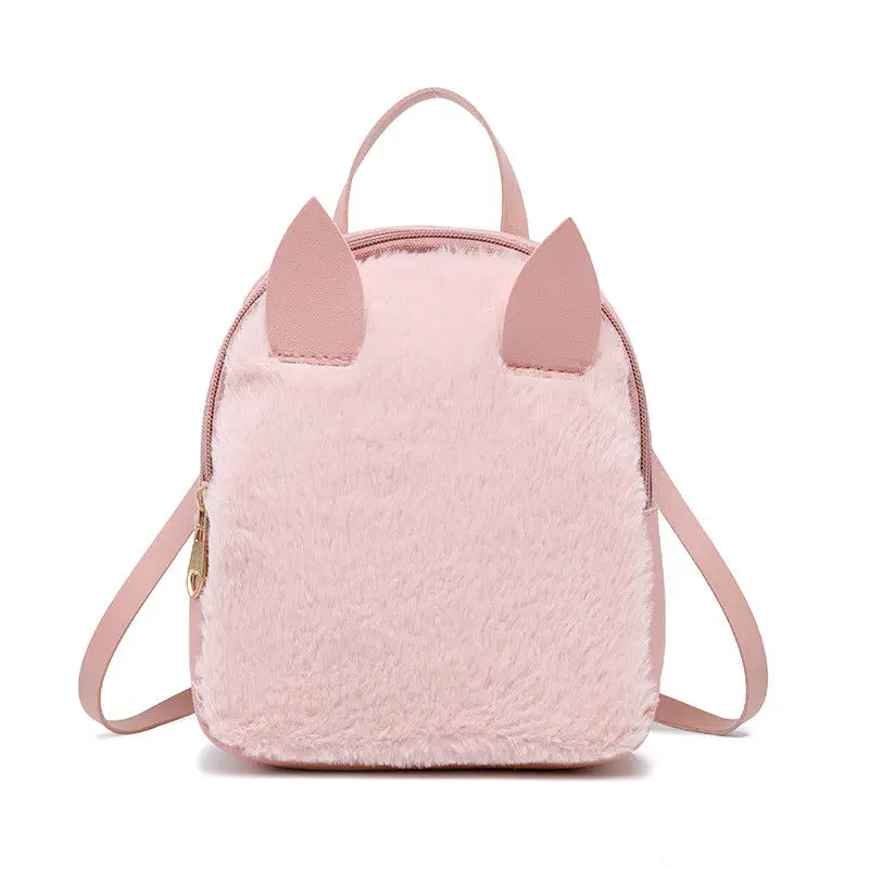 PU Leather Shoulder Bag,Rabbit On Grass Backpack,Portable Travel School Rucksack,Satchel with Top Handle