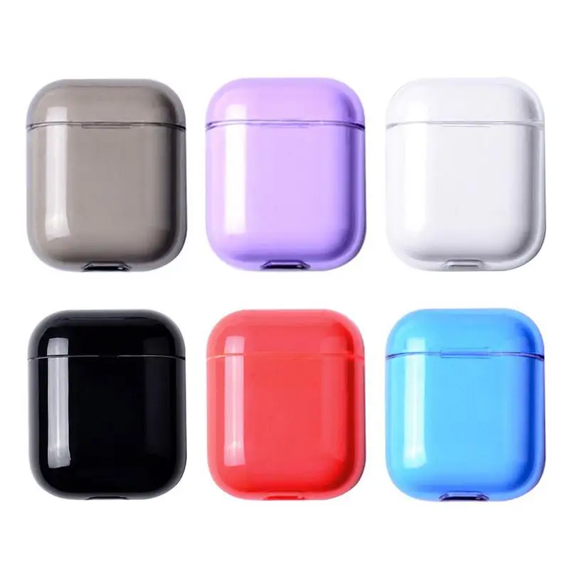 

=Headphone Cover For Airpod Protective Cover Wireless Charging Bluetooth Headset For Apple Airpod Headset Set PC Hard Shell Case