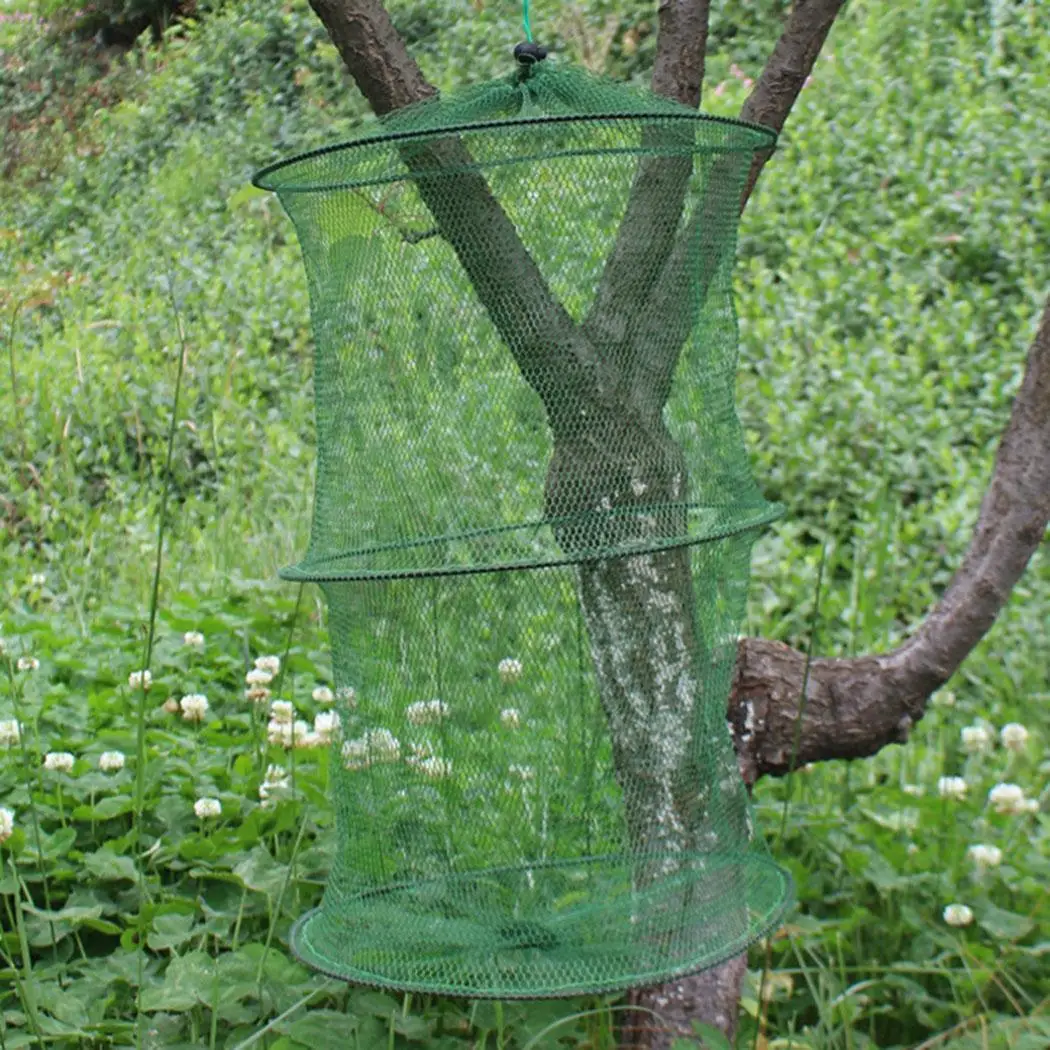 

3 Layers Portable Fishing Net Fish Shrimp Mesh Cage Cast Net Fishing Trap Network Foldable Fishing Net Tackle