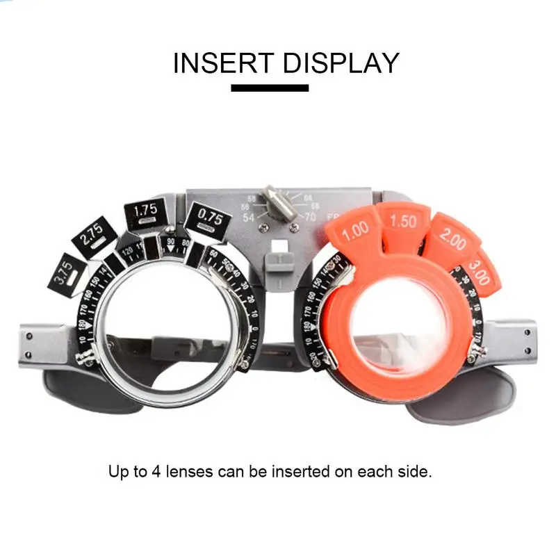 

Adjustable Trial Frame Optical Trial Lens Frame PD 54-70mm Pure Titanium Optical Up To 4 Lenses Can Be Inserted On Each Side