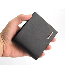 Мужской короткий кошелек, простой мини вертикальный бумажник для водительских прав, мини кошелек, кожаный Многофункциональный