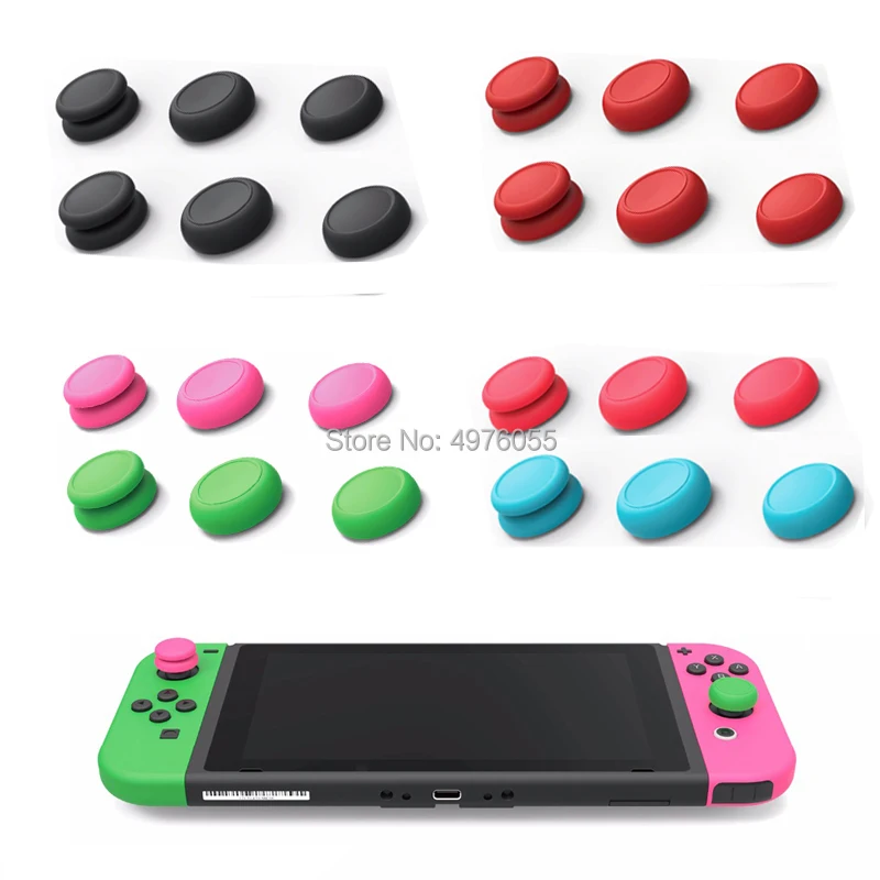 

6 in 1 Silicone Analog Thumb Stick Grips Caps for Nintend Switch NS JoyCon Controller Sticks Cap Skin for Joy Con Cover