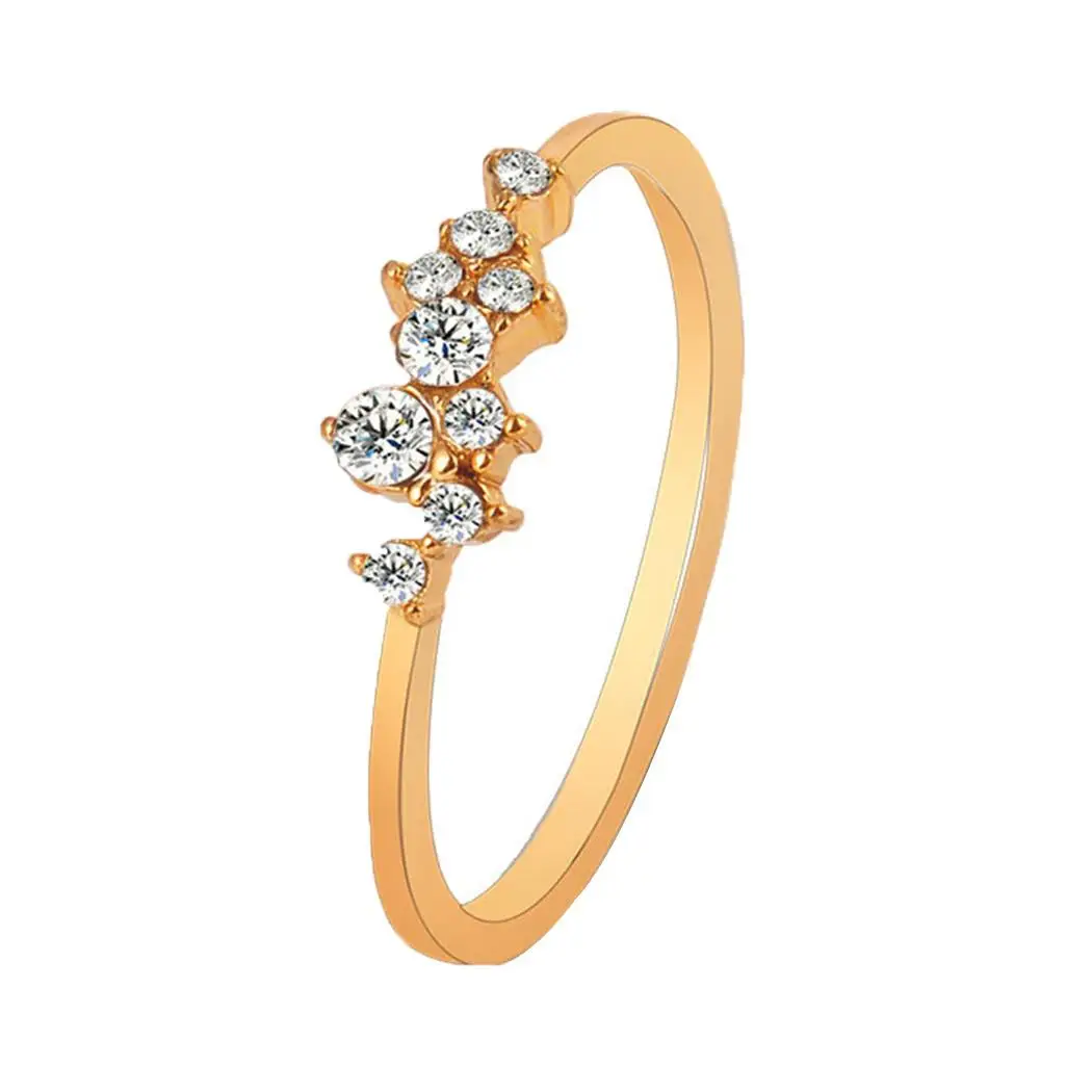 Women Fashion Rhinestone Engagemen Ring Wedding Jewelry Accessories Gift Silver Gold | Украшения и аксессуары