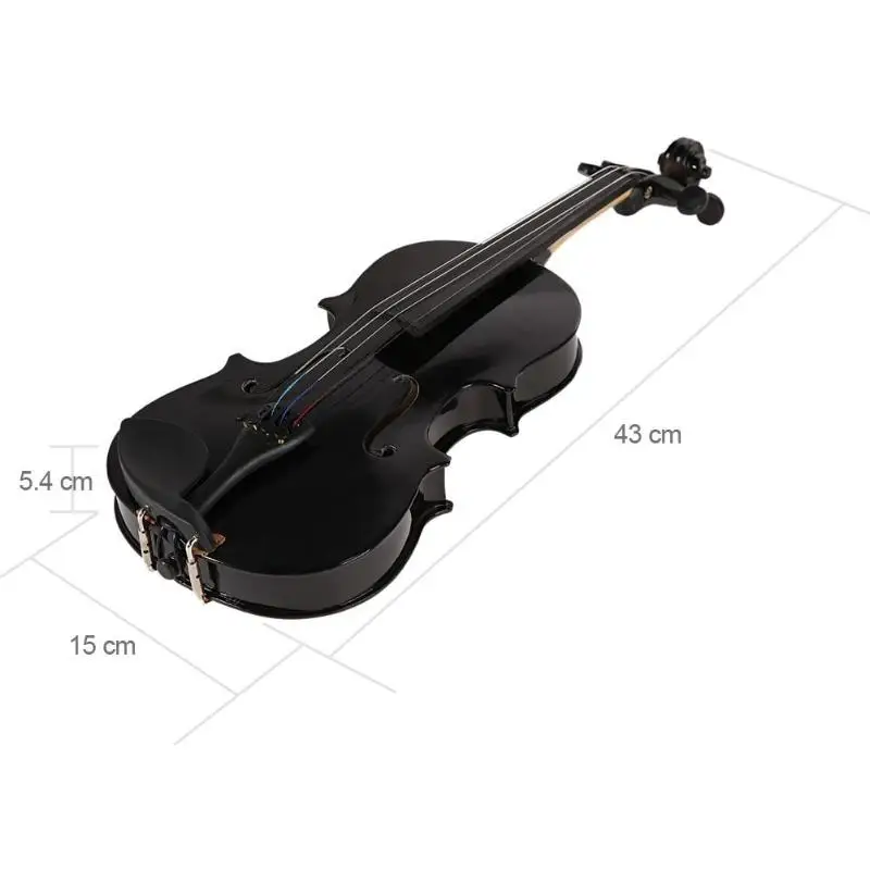 

1/8 Splint Light Acoustic Violin Fiddle Case Bow Rosin Musical Instrument With Case Mute Bow 4-String Instrument For Beiginner