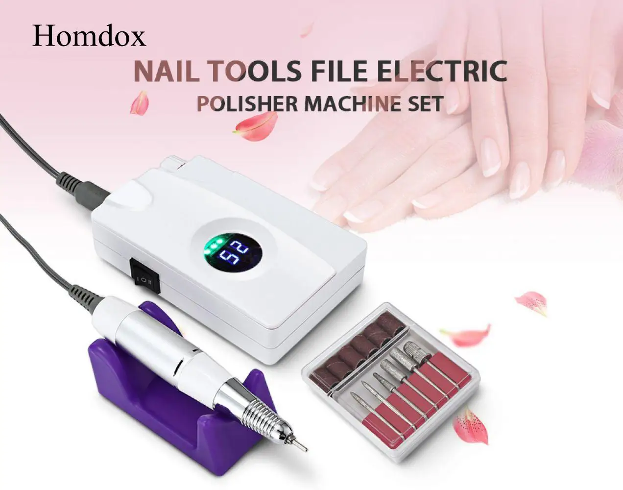 

25000 RPM Electronic Foot File Portable Electric Nail Drill Machine Rechargeable Cordless Manicure Pedicure Set Nail Equipment