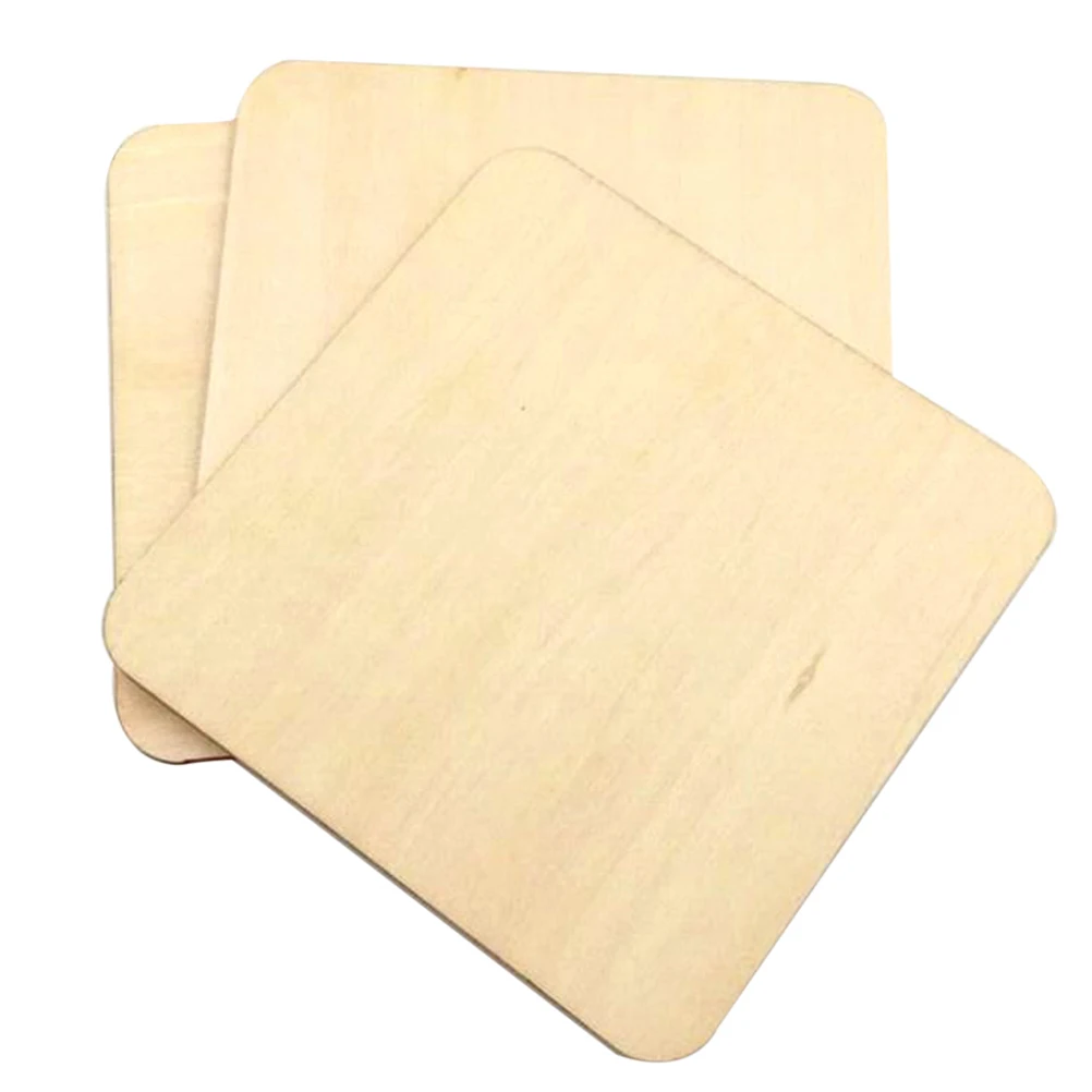 

80PCS Rounded Square Cup Mats Wooden Coasters Non-Slip Heat Insulation Pad For Home Restaurant Cafe DIY Environmentally