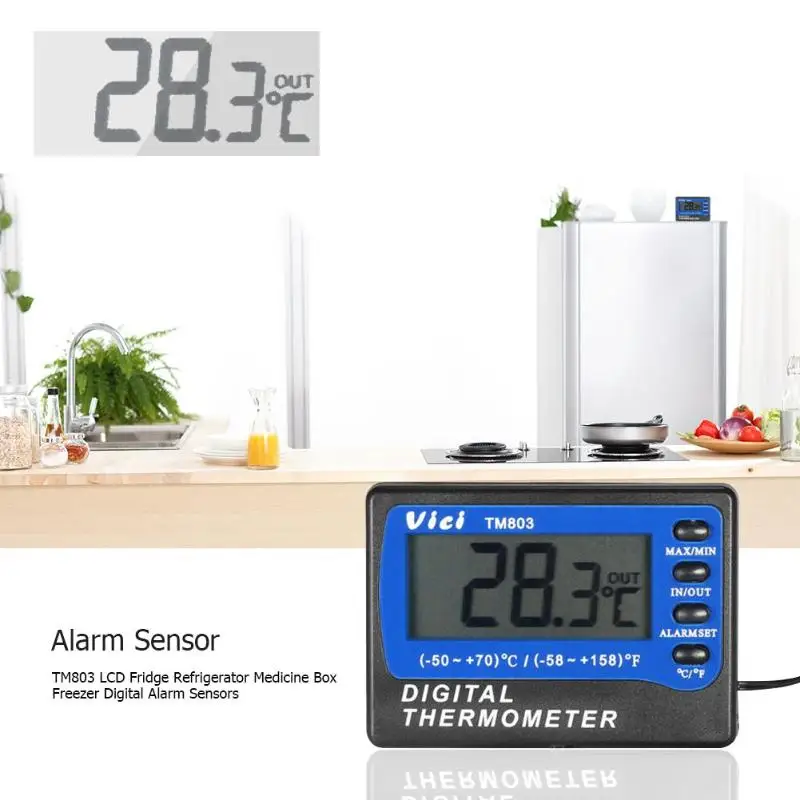 

TM803 LCD Fridge Refrigerator Medicine Box Freezer Digital Alarm Sensors Digital Alarm Sensors Temperature Digital Alarm Sensors